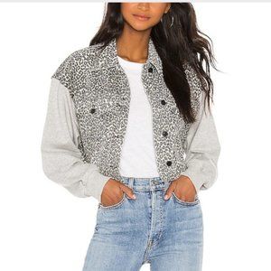 All Saints Anders Leopard Denim Jacket